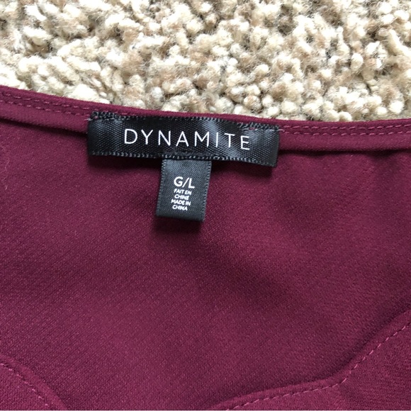 Burgandy scalloped tank (L) - Picture 2 of 3